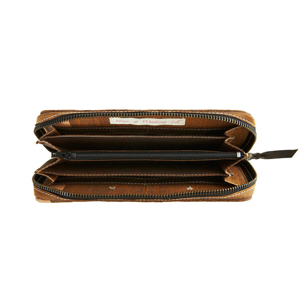 Dark Brown Striped Wallet - India